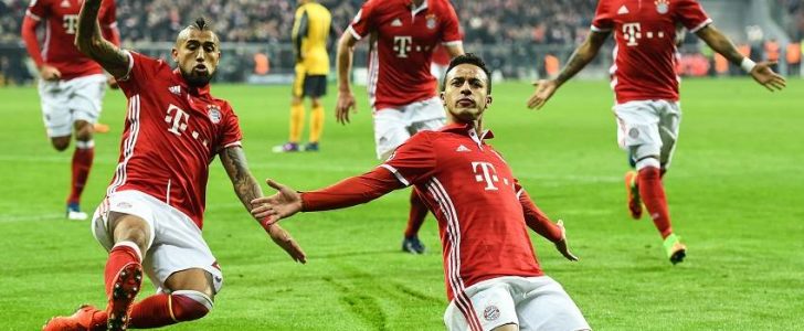 بايرن ميونخ يقسوا على ارسنال بخمسة اهداف ضمن الدور الـ 16 من دوري ابطال اوروبا